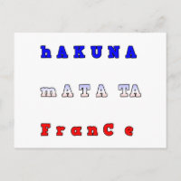 Hakuna Matata France Art Imprimer/Graphique