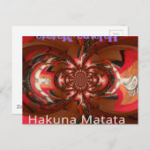 Carte Postale Hakuna Matata Halloween Masque Kaleidoscope Abstra (Devant / Derrière)