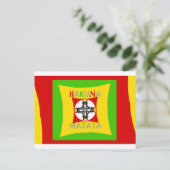 Carte Postale Hakuna Matata Rasta Couleur Rouge Or Vert (Debout devant)