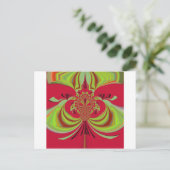 Carte Postale Hakuna Matata red yellow design (Debout devant)