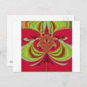 Carte Postale Hakuna Matata red yellow design (Devant / Derrière)