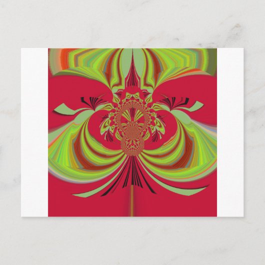 Carte Postale Hakuna Matata red yellow design (Devant)