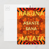 Carte Postale Hakuna Matata Uniquement Dernier Patter (Devant / Derrière)