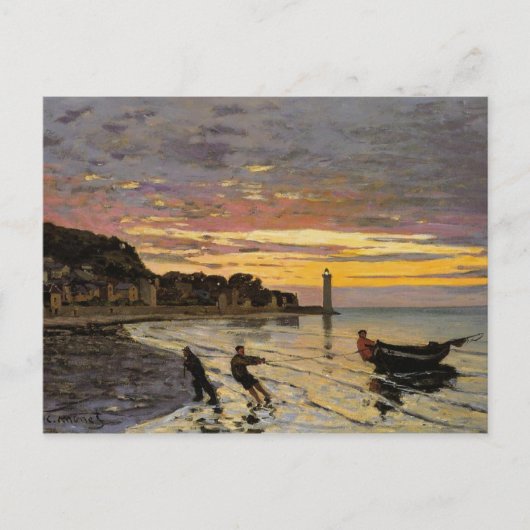 Carte Postale Halage d'un bateau à terre, Honfleur (Devant)