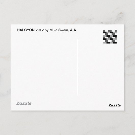 CARTE POSTALE HALCYON (Dos)