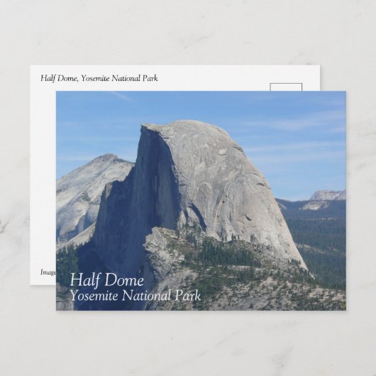 Carte Postale Half Dome, Yosemite, CA (Devant / Derrière)