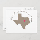 Carte Postale Half My Heart est au Texas (Devant / Derrière)