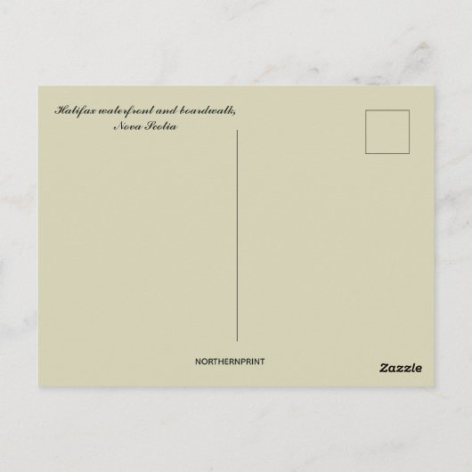 Carte Postale Halifax Waterfront et Boardwalk Nouvelle-Écosse (Dos)