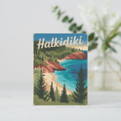 Carte Postale Halkidiki Grèce vintage (Debout devant)