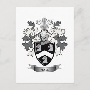 Carte Postale Hall Famille Crest Armoiries