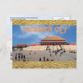Carte Postale Hall of Supreme Harmony, Cité interdite, Chine (Devant / Derrière)