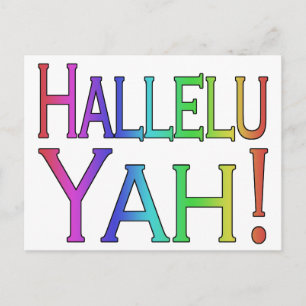Carte Postale Hallelu Yah ! (arc-en-ciel)