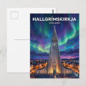 Carte Postale Hallgrímskirkja Islande (Devant / Derrière)