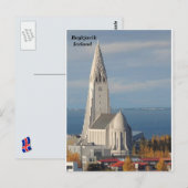 Carte Postale Hallgrímskirkja, Reykjavik, Islande (Devant / Derrière)