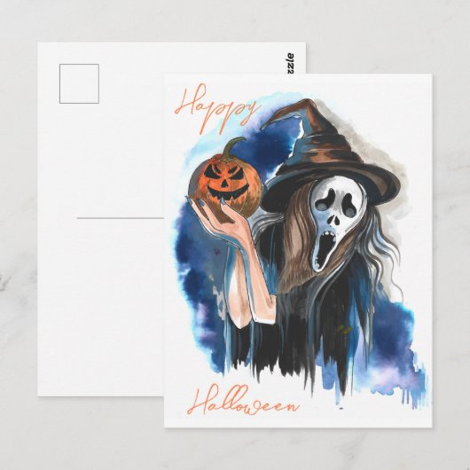 Carte postale Halloween (Devant / Derrière)