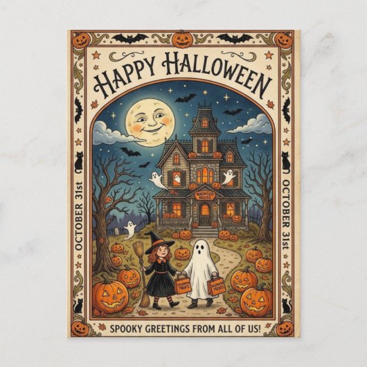 Carte postale Halloween (Devant)