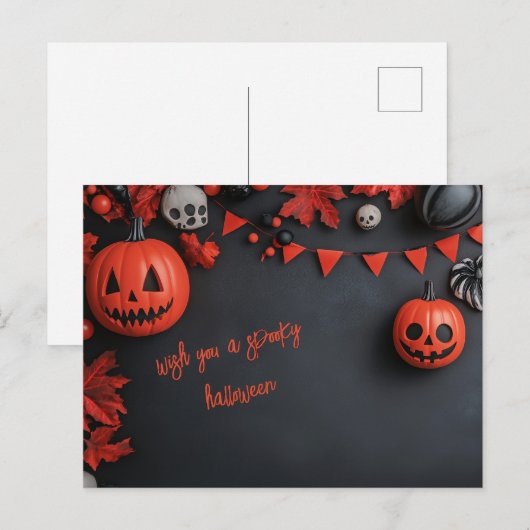 Carte Postale Halloween (Devant / Derrière)