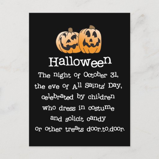 Carte Postale Halloween (Devant)