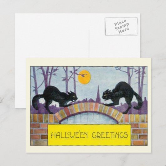 Carte Postale Hallowe'en (Devant / Derrière)