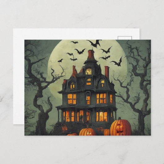 Carte postale Halloween (Devant / Derrière)
