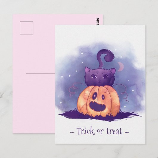 Carte postale Halloween (Devant / Derrière)