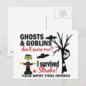 Carte Postale Halloween 1 Stroke Survivant (Devant / Derrière)