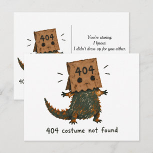 Carte Postale Halloween 404 Costumes Introuvables Barbu Art