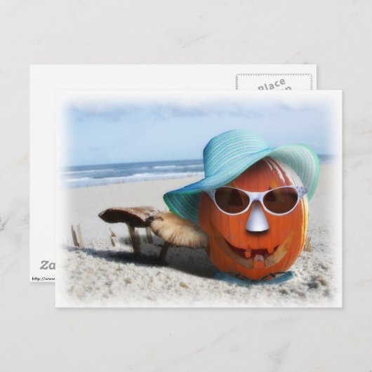 Carte Postale Halloween À La Plage (Devant / Derrière)