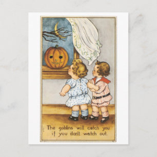 Carte Postale Halloween à l'ancienne