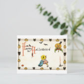 Carte Postale Halloween à l'ancienne, couple (Debout devant)