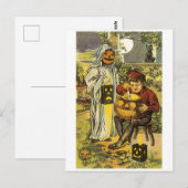 Carte Postale Halloween à l'ancienne, Jack-o-lanterne (Devant / Derrière)
