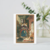 Carte Postale Halloween à l'ancienne, sorcière (Debout devant)