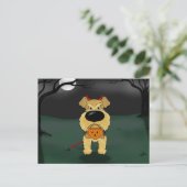 Carte Postale Halloween Airedale Terrier (Debout devant)