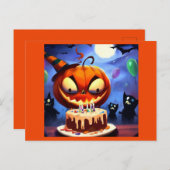 Carte Postale Halloween - Anniversaire 3 (Devant / Derrière)