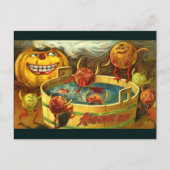 Carte Postale Halloween Apple Bobbing (Devant)