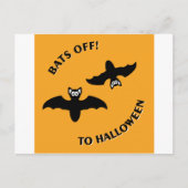 Carte Postale Halloween Bats Orange (Devant)