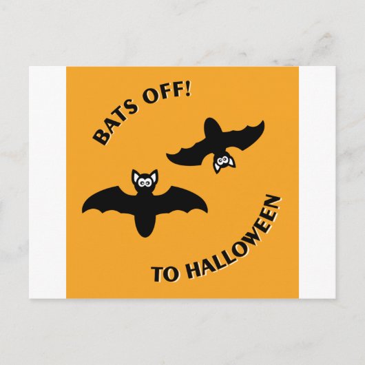 Carte Postale Halloween Bats Orange (Devant)