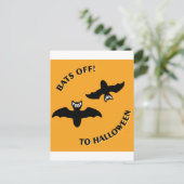 Carte Postale Halloween Bats Orange (Debout devant)