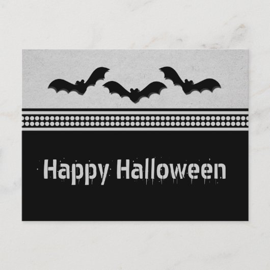 Carte Postale Halloween Batty, Grey Léger (Devant)