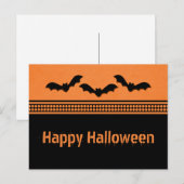 Carte postale Halloween Batty, Orange (Devant / Derrière)