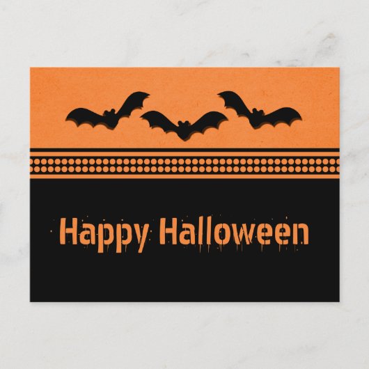 Carte postale Halloween Batty, Orange (Devant)