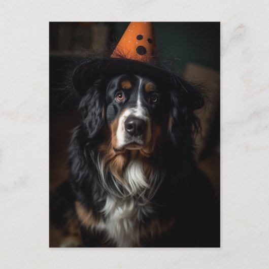 Carte Postale Halloween Bernese Mountain Dog Adorable (Devant)