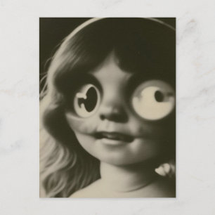 Carte postale Halloween Bizarre Doll Head