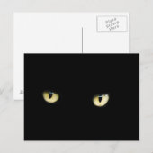 Carte postale Halloween Black Cat Eyes (Devant / Derrière)