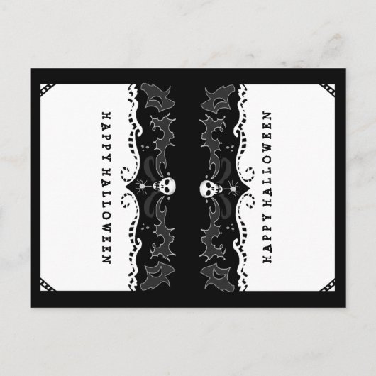 Carte Postale Halloween Boire de nourriture BLANK Tente Card - À (Dos)