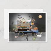 Carte Postale Halloween Boo ! Bus (Devant / Derrière)