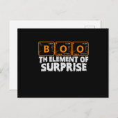 Carte Postale Halloween BOO effrayant Éléments primaires de surp (Devant / Derrière)
