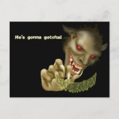 Carte Postale Halloween - Boogie Man va vous chercher ! (Devant)