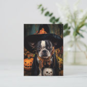 Carte postale Halloween Boston Terrier (Debout devant)