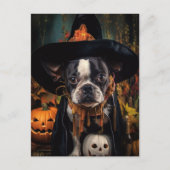 Carte postale Halloween Boston Terrier (Devant)